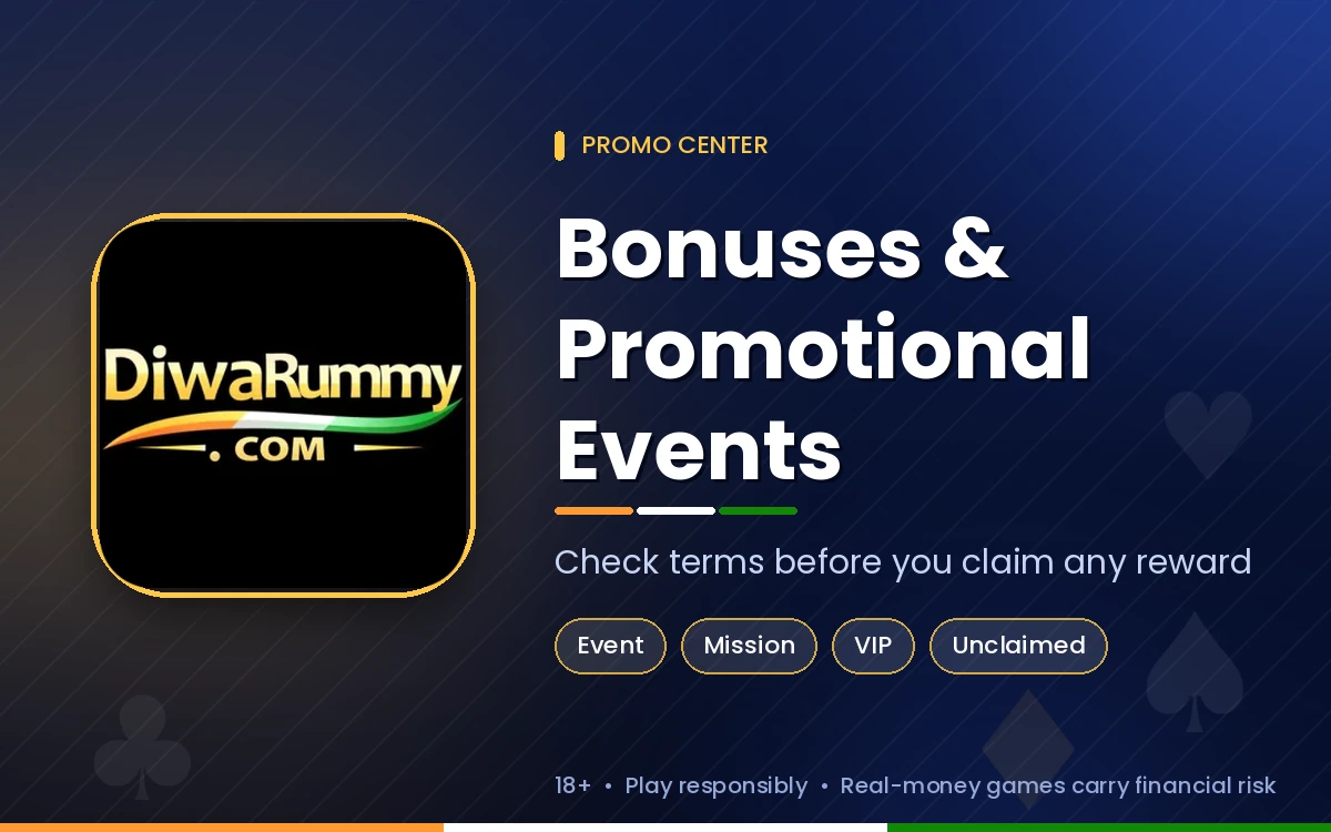 Diwa Rummy bonuses and promotional event center