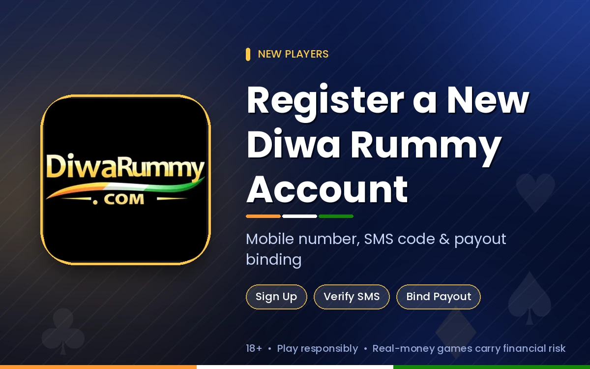 How to register a new Diwa Rummy account