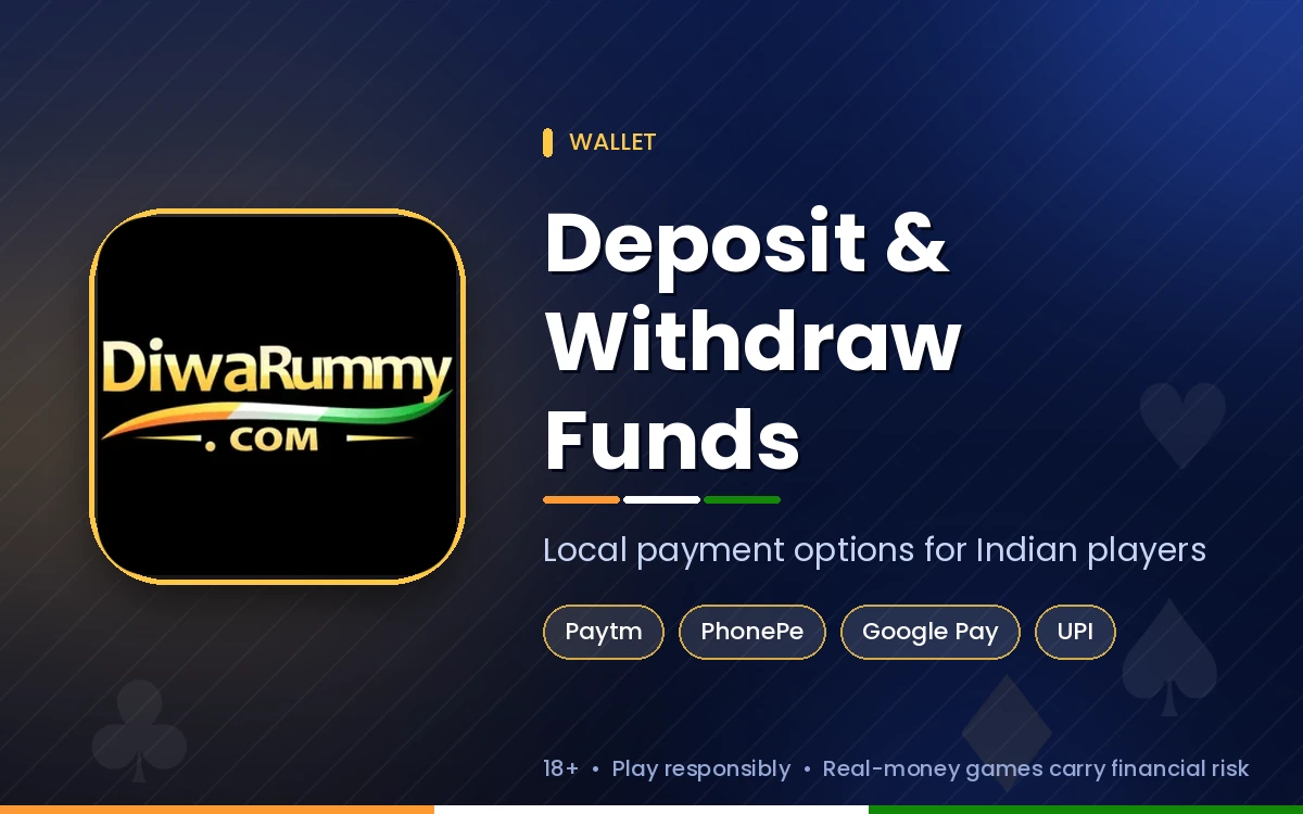 Diwa Rummy wallet deposit and account binding